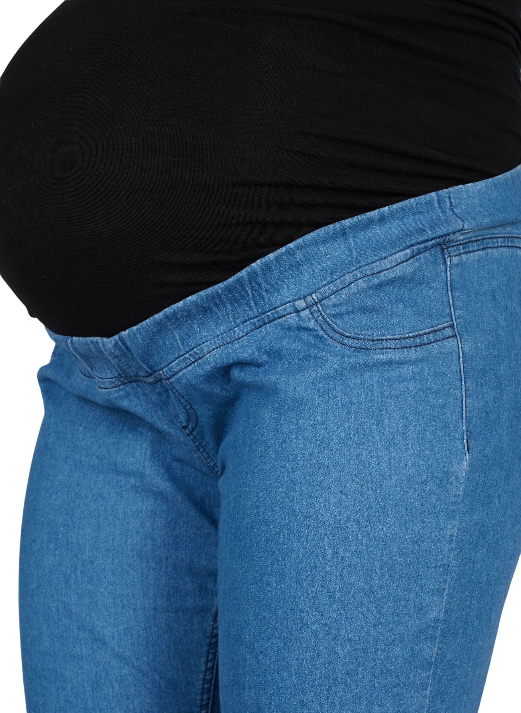 Zizzi Jegging de grossesse avec poches arri&egrave;re, Blue denim, Packshot image number 2