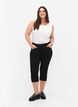 Pantalon capri ajusté en mélange de viscose, Black, Model image number 0