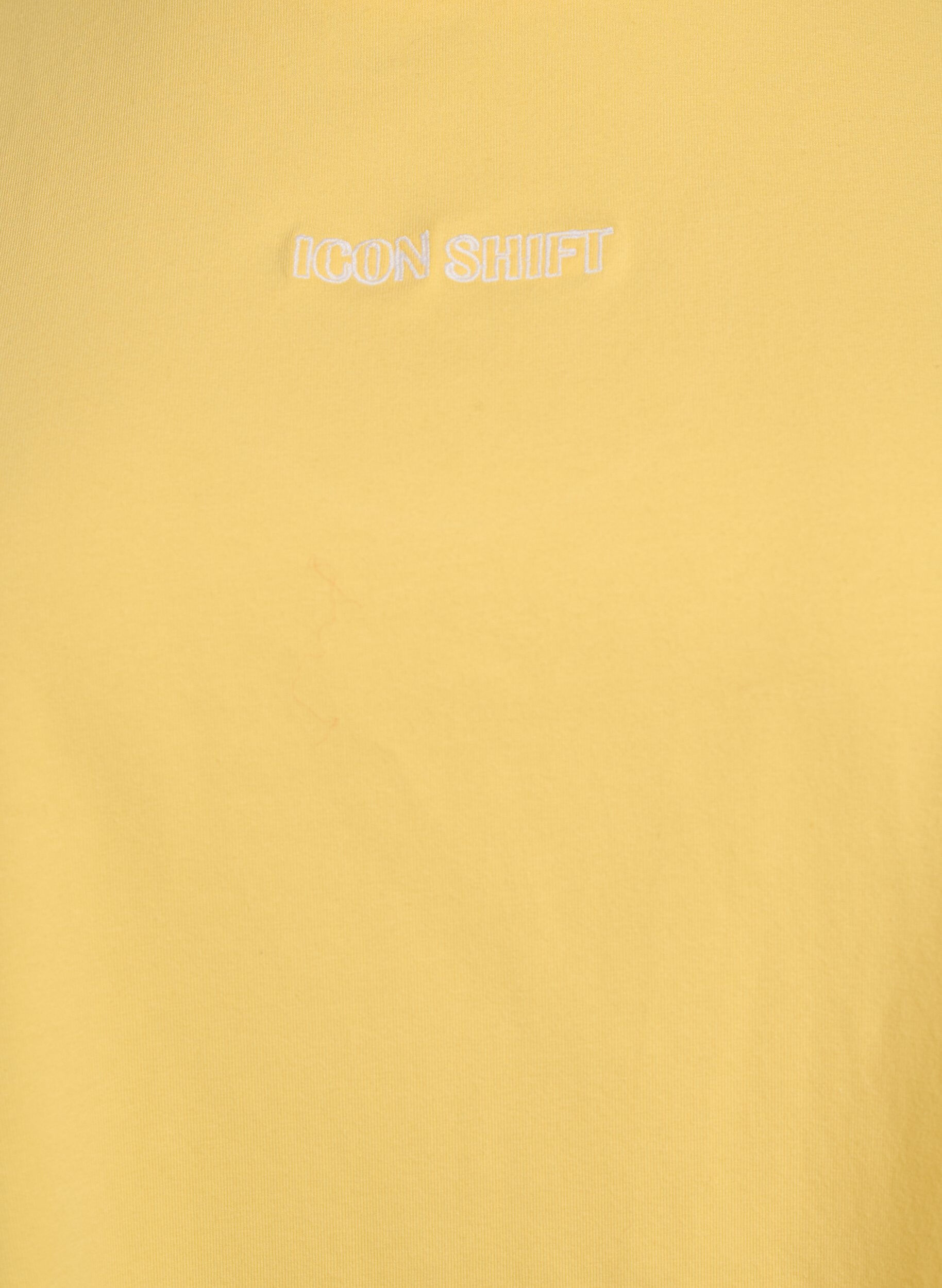 Zizzi T-shirt en coton bio avec un petit motif sur le devant, Jaune, Packshot image number 2