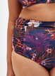 Bas de bikini à fleurs avec taille haute, Violet, Model image number 2
