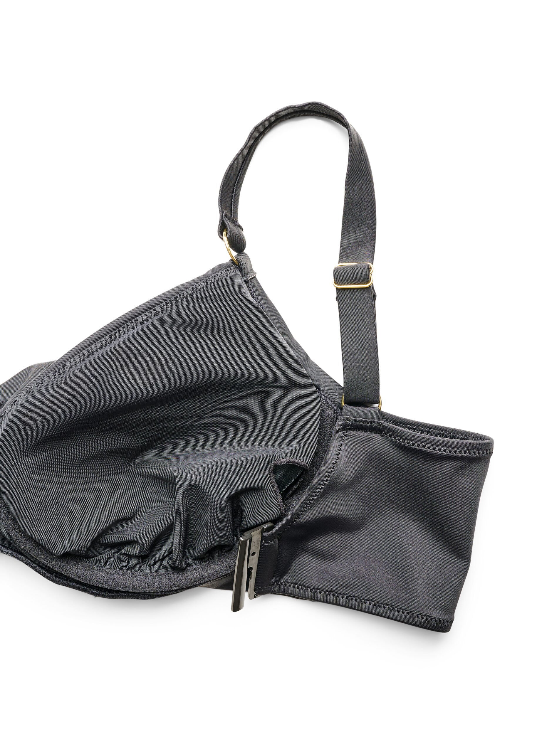 ZizziHaut de bikini avec armatures et d&eacute;tail dor&eacute;, Noir, Packshot image number 3