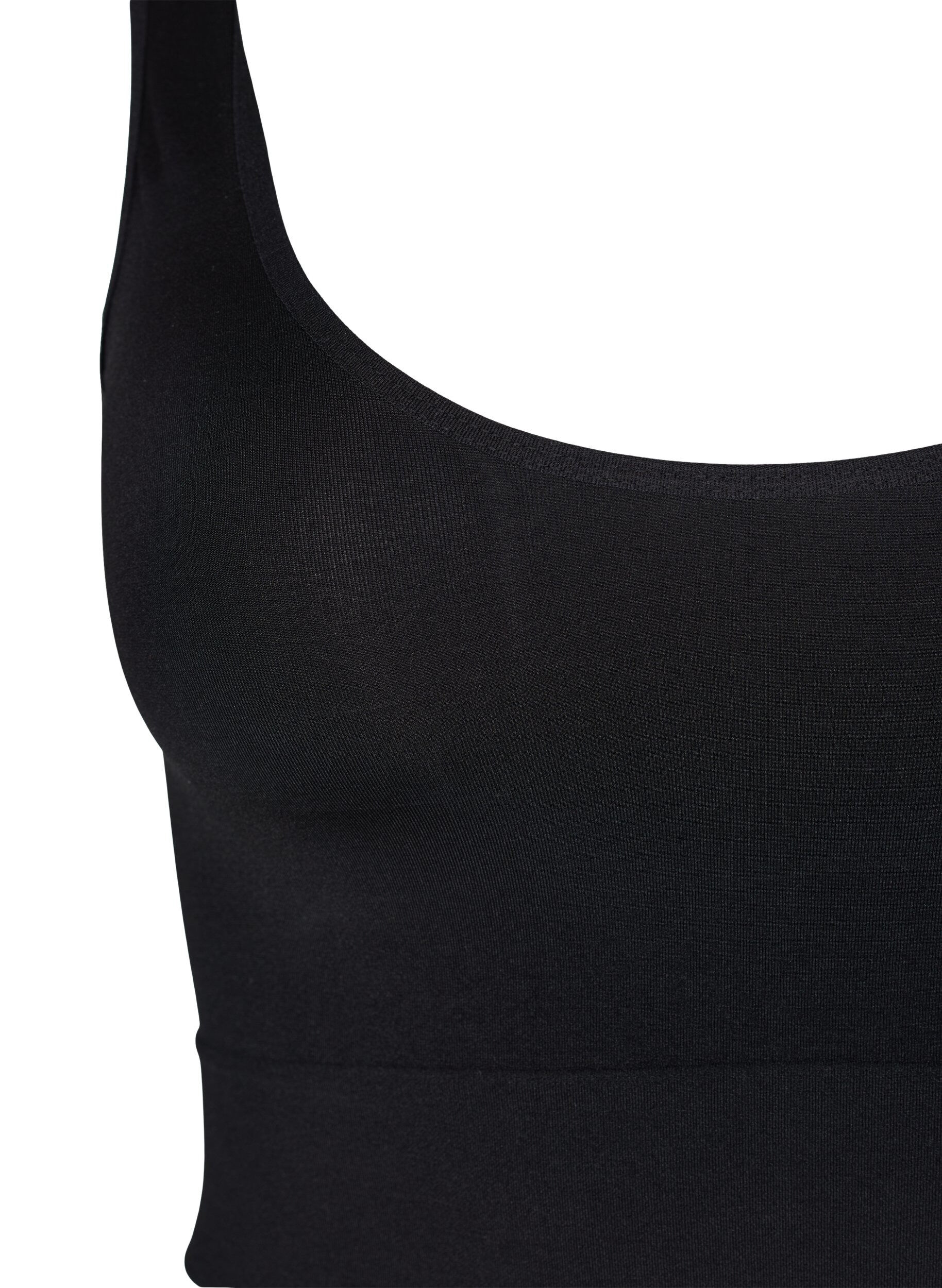 Zizzi Soutien-gorge sans coutures avec encolure ronde, Black, Packshot image number 2