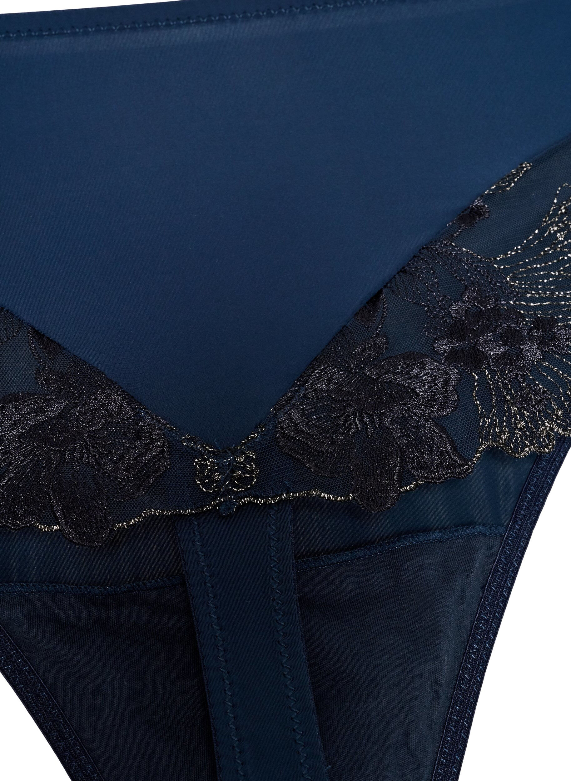 ZizziString hipster avec broderie florale et taille standard, Bleu, Packshot image number 1