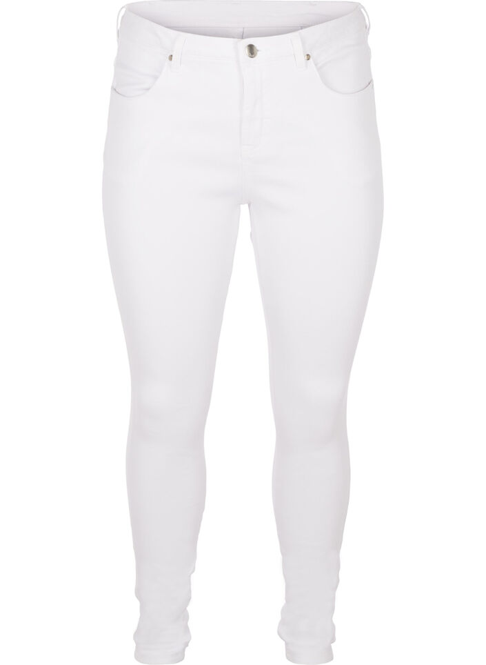 Jean Amy super slim &agrave; taille haute, White, Packshot image number 0