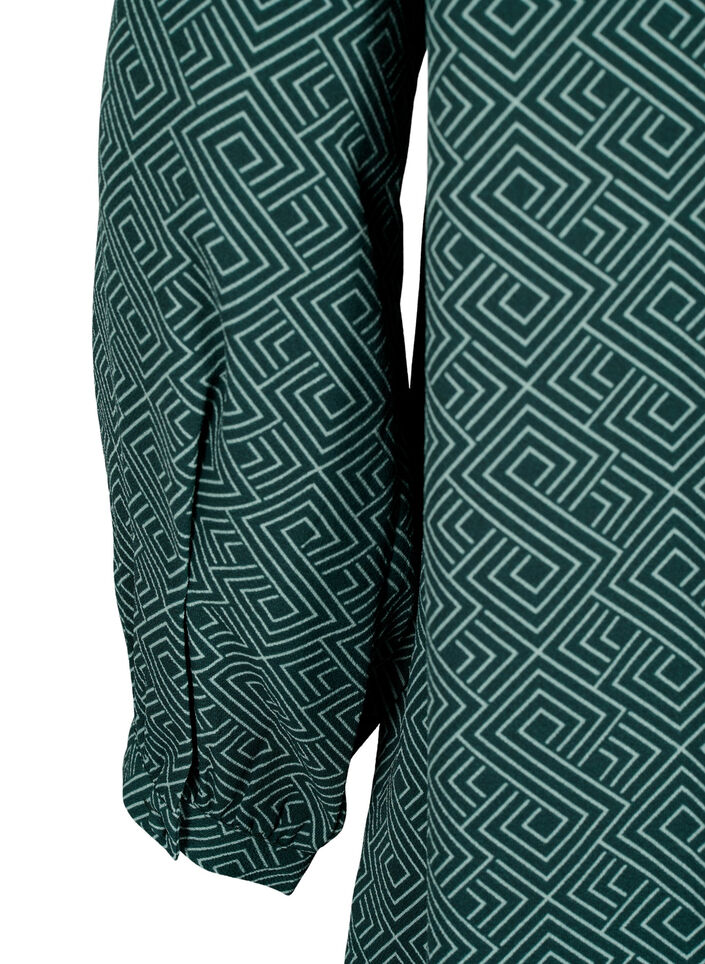 Robe &agrave; col en V avec imprim&eacute;, Scarab Graphic AOP, Packshot image number 3