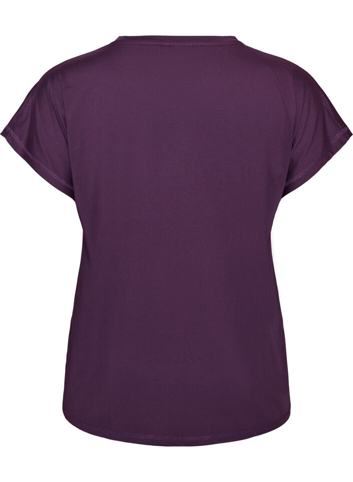 T-shirt de sport couleur unie, Violet, Packshot image number 1