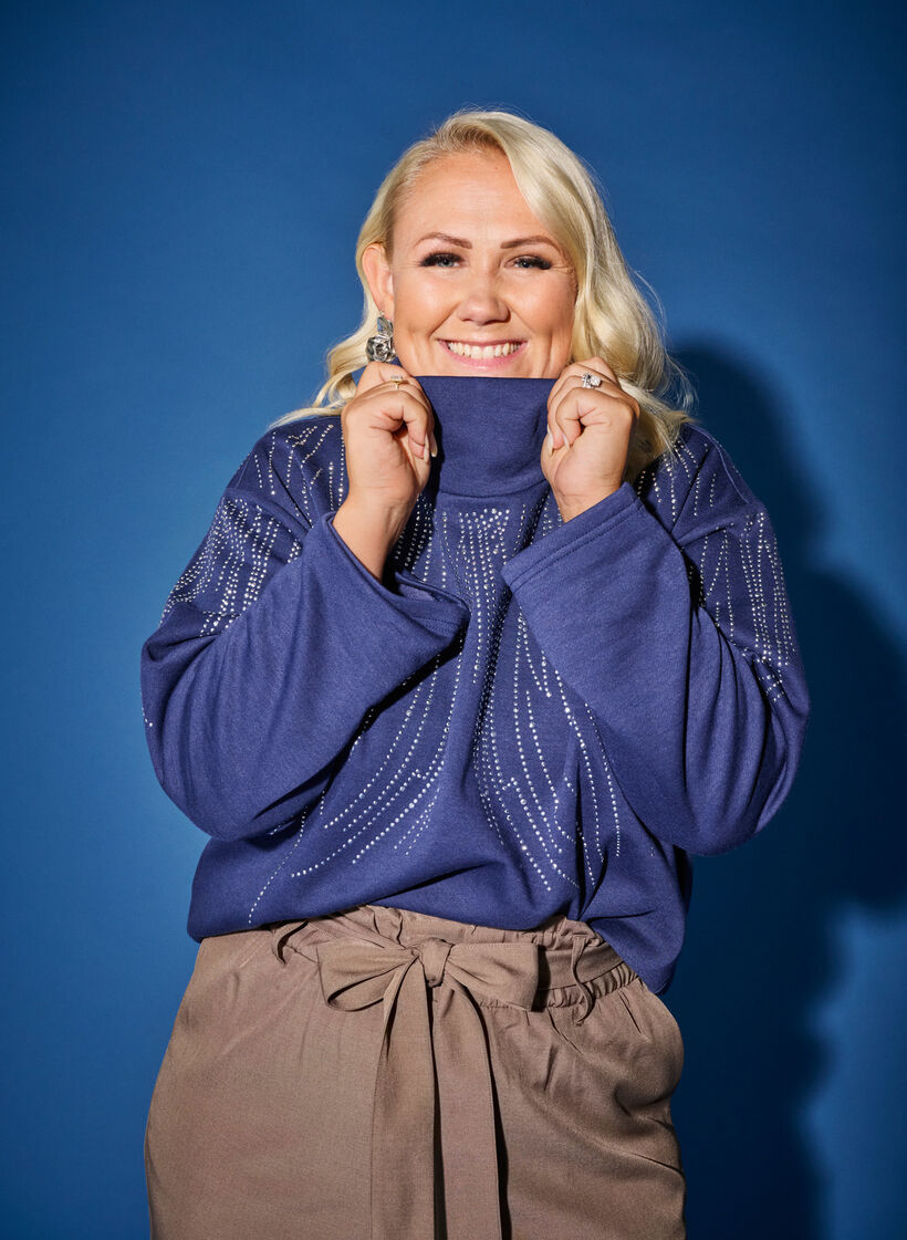 Sweat-shirt avec col haut et strass, Naval Academy, Image image number 0