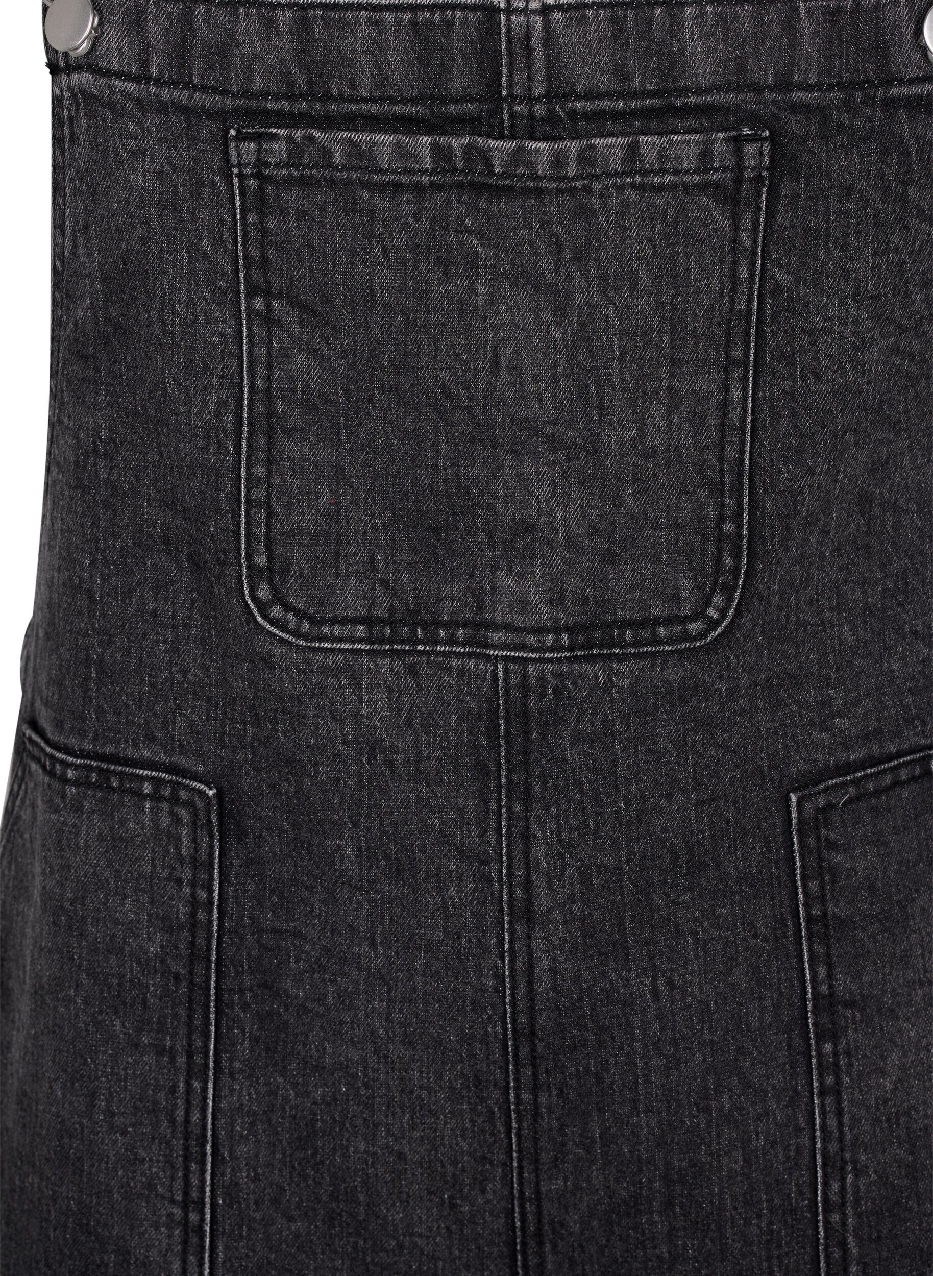 Zizzi Salopettes en denim, Dark Grey Denim, Packshot image number 2