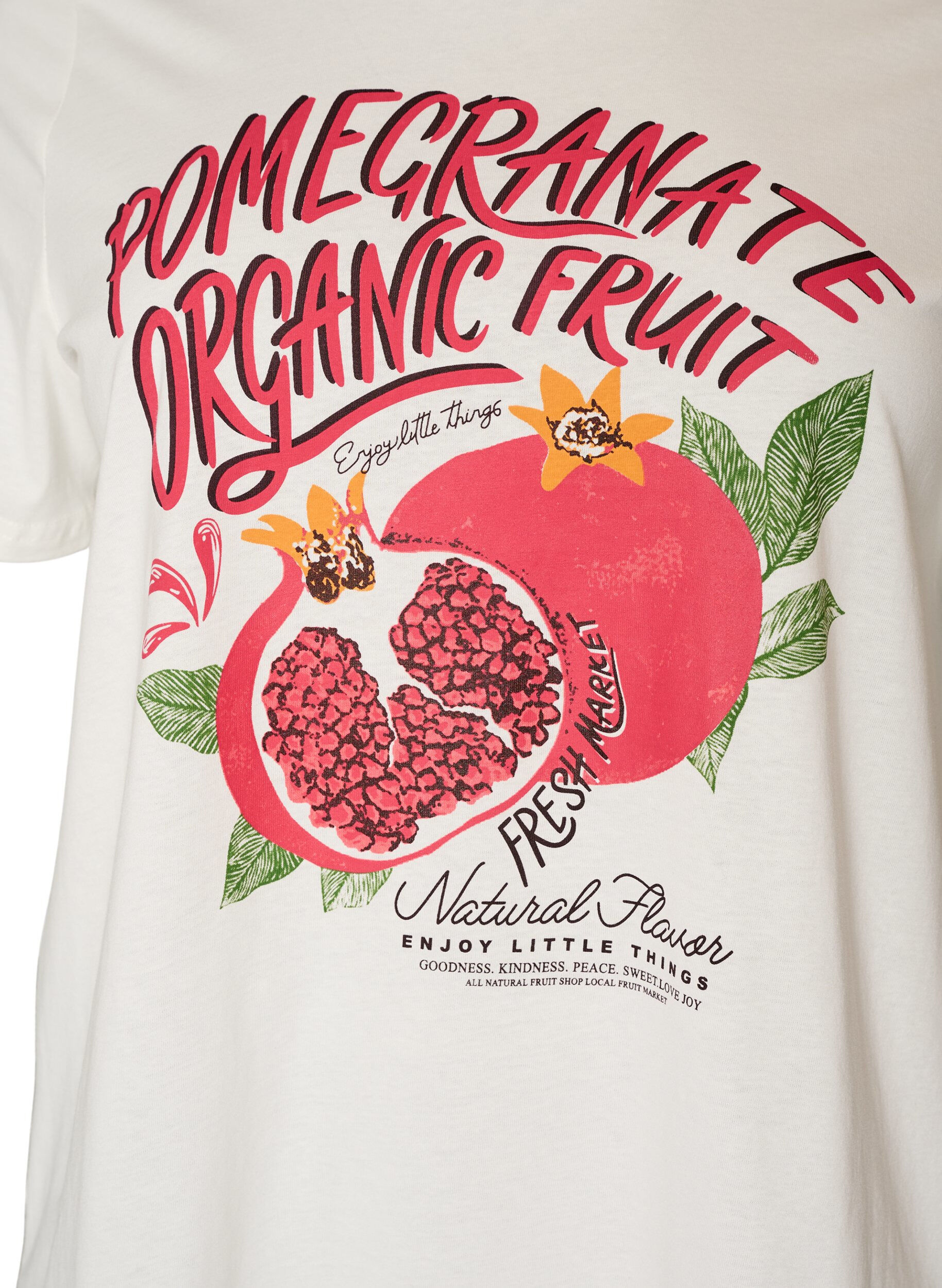 ZizziT-shirt en coton avec imprim&eacute;, Blanc, Packshot image number 2