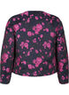 Veste en jacquard à motif floral, Black w. Red Rose, Packshot image number 1