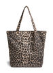 Sac &agrave; commissions Denim &agrave; imprim&eacute; l&eacute;opard, Marron, Packshot image number 1