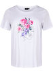 T-shirt en coton avec motifs de fleurs et de portrait, B. White Face Flower, Packshot image number 0