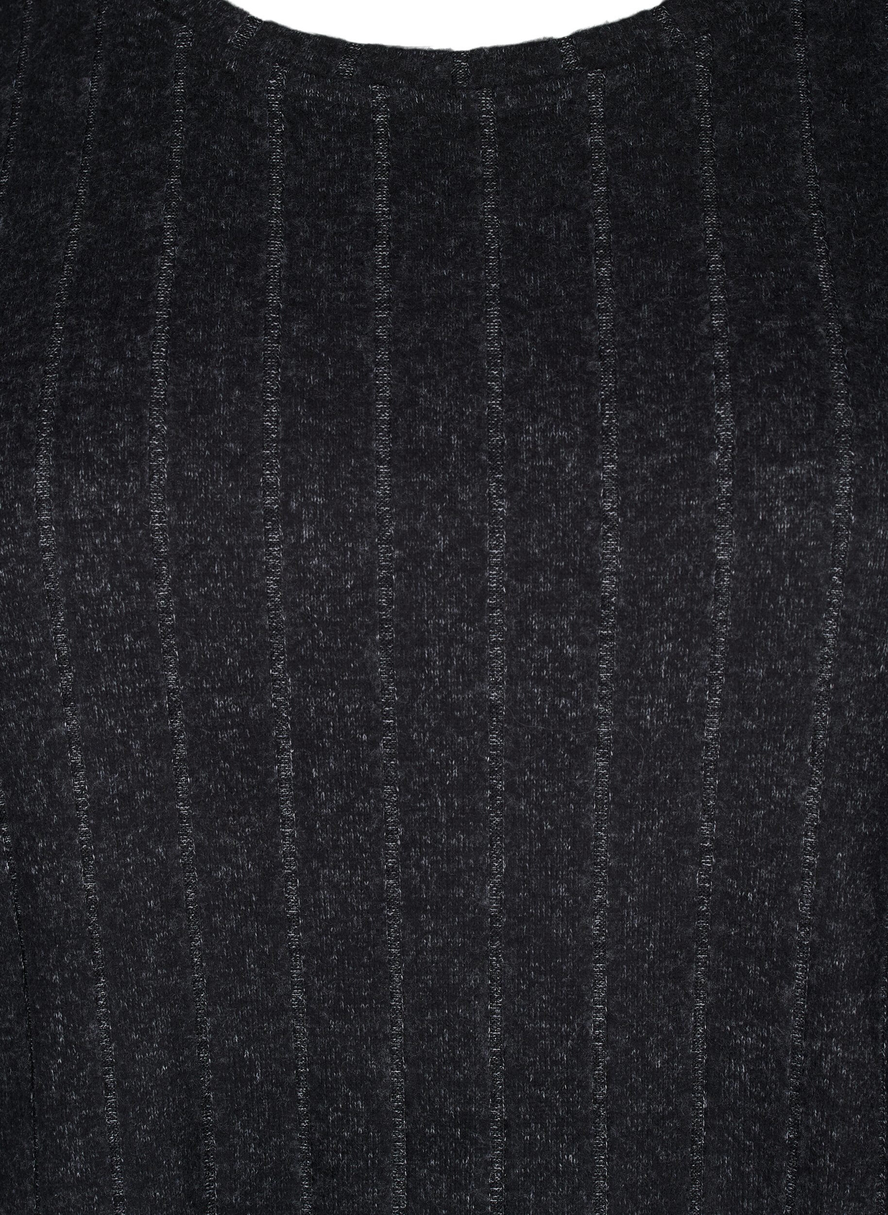 Zizzi Chemisier m&eacute;lange avec manches 3/4, Noir, Packshot image number 2