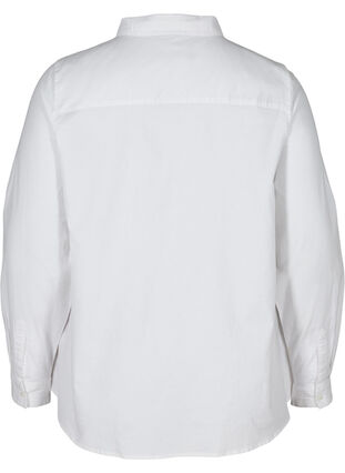 Chemise à manches longues en coton, Bright White, Packshot image number 1