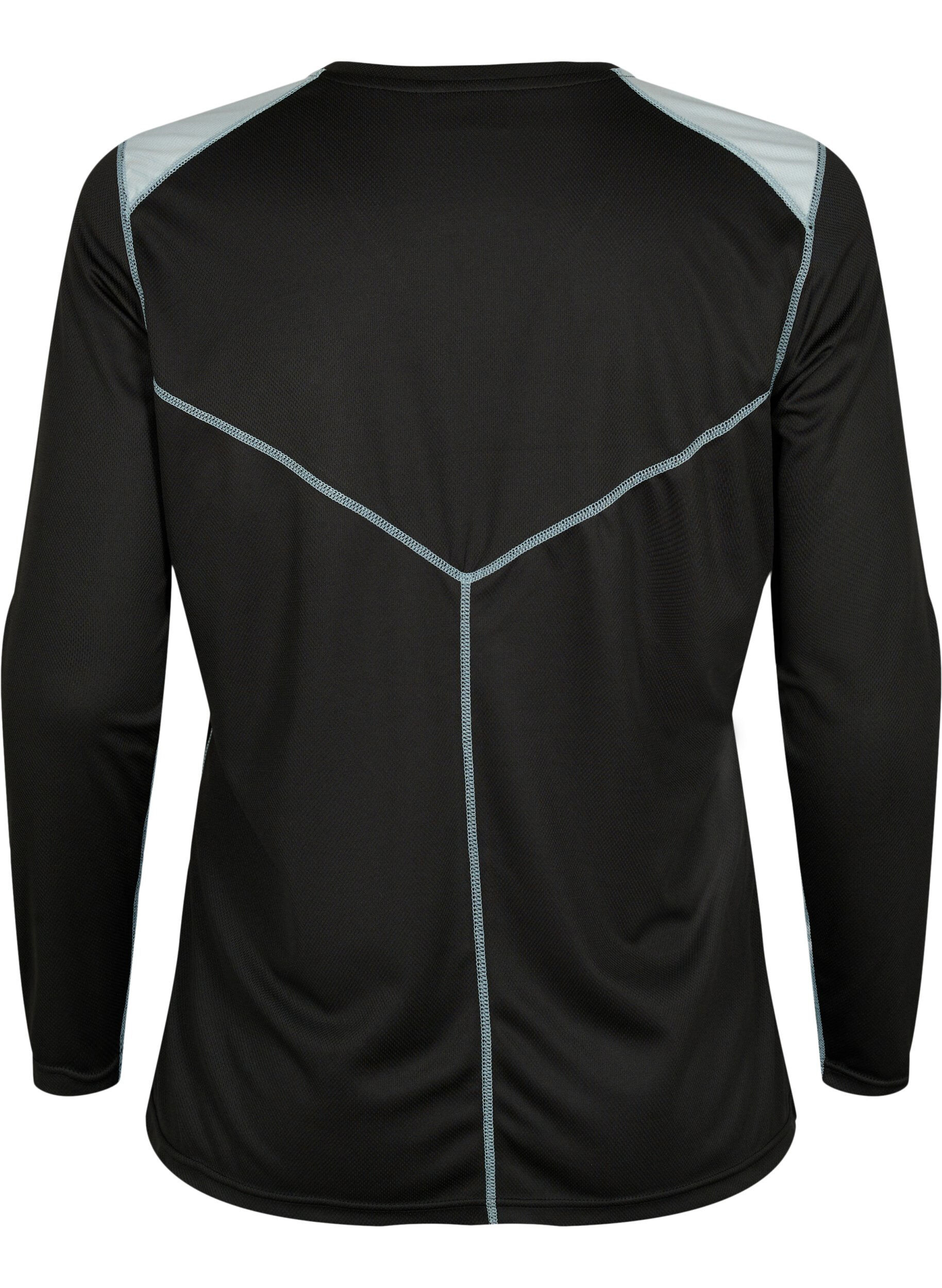 Zizzi Sous-pull de ski uni, Black w. Gray Mist, Packshot image number 1