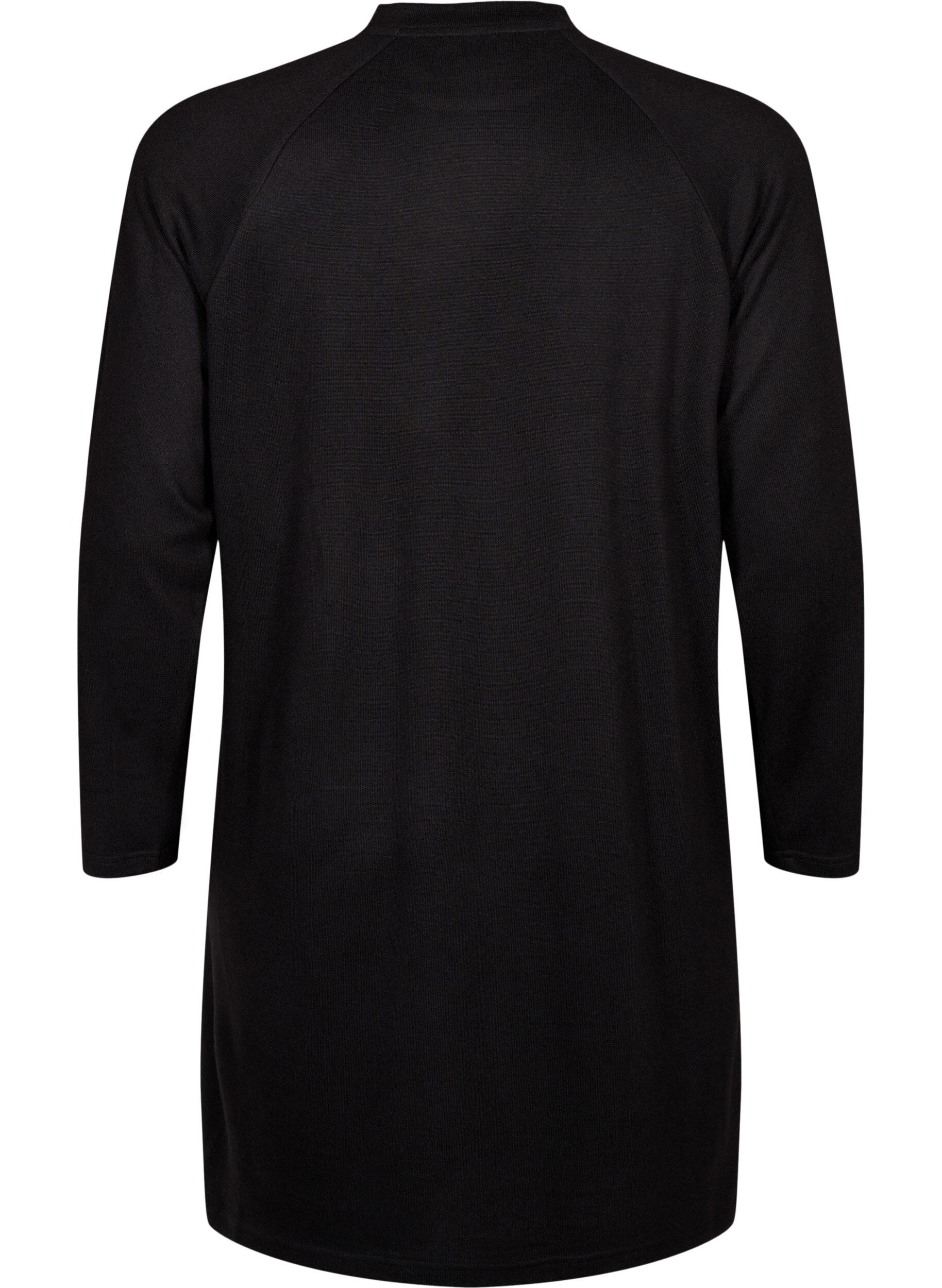 Zizzi Robe en jersey avec boutons, Black, Packshot image number 1