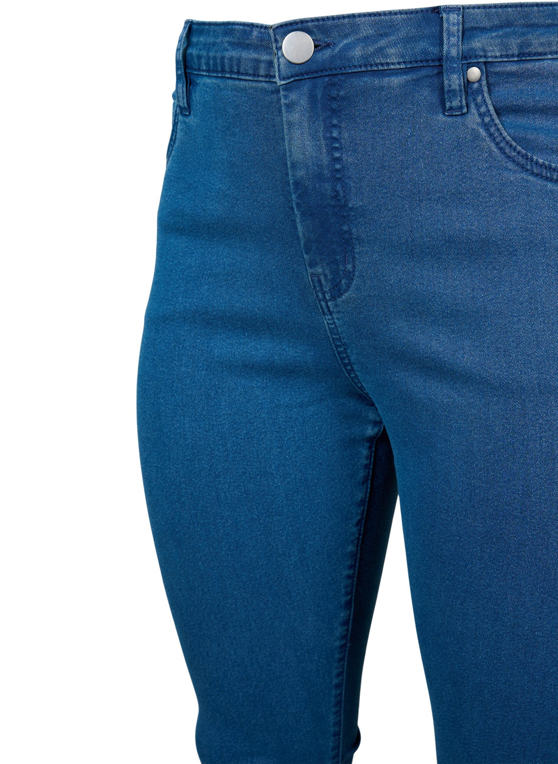 Zizzi Jean Amy super slim taille haute, Bleu, Packshot image number 2