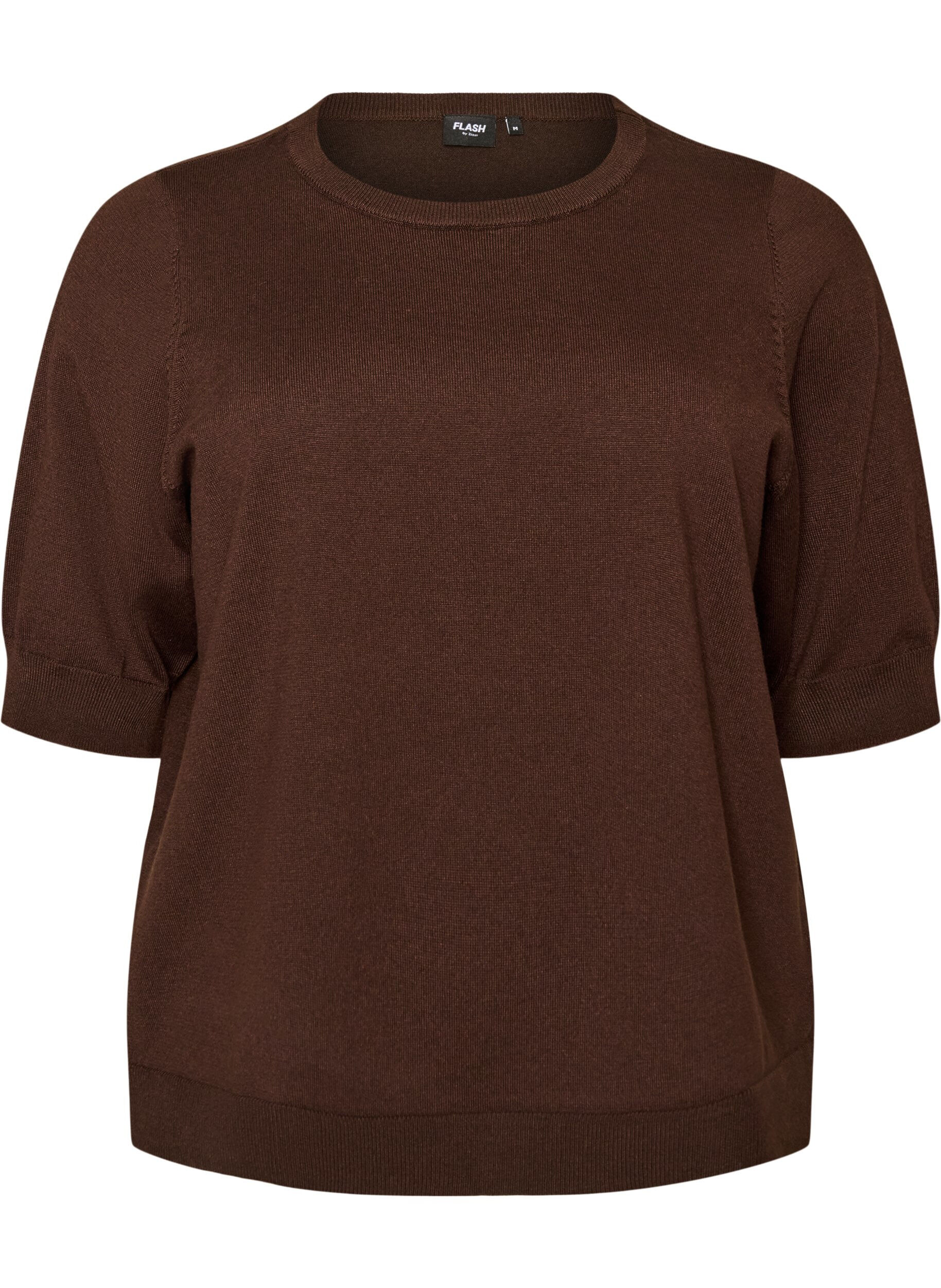 FLASH - Blouse en fine maille &agrave; manches courtes