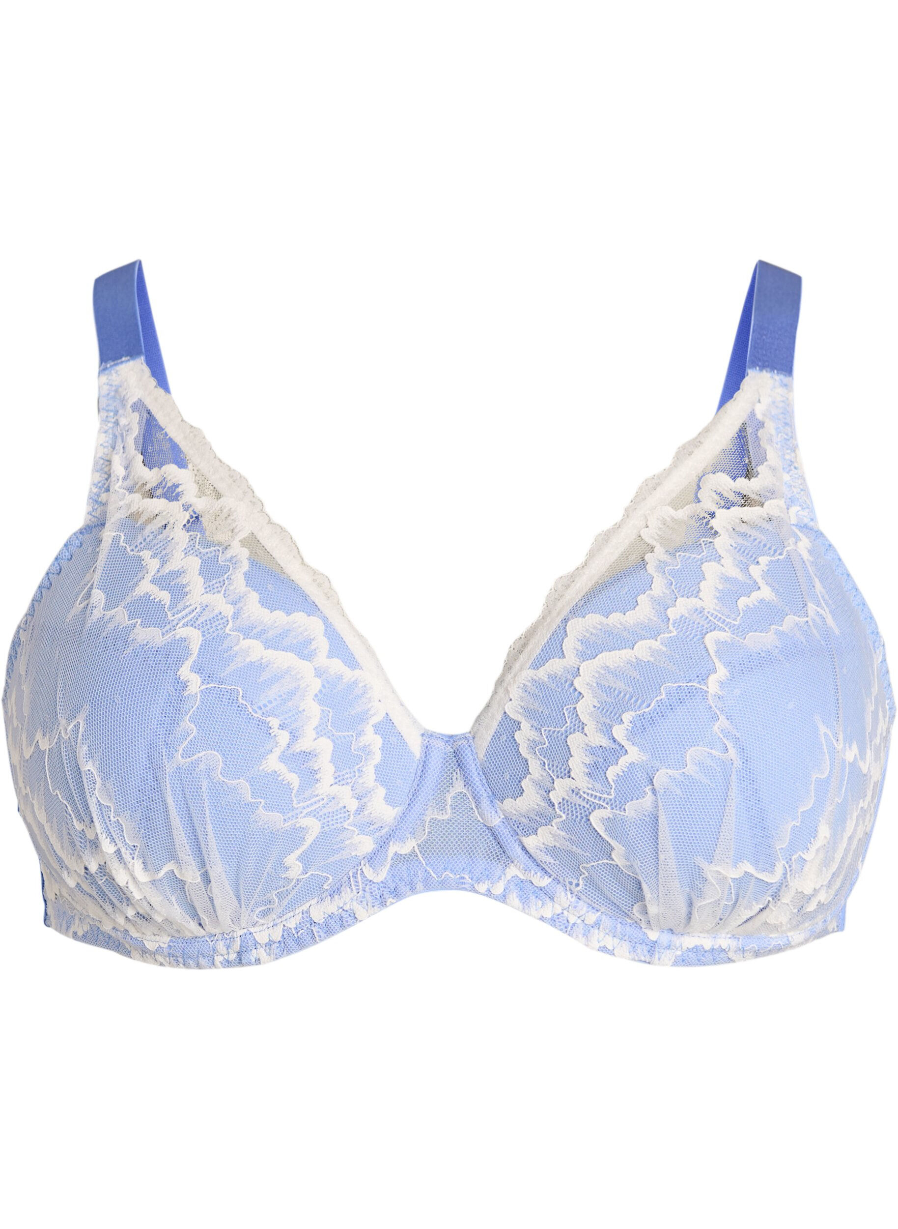 Soutien-gorge rembourr&eacute; avec dentelle et maille