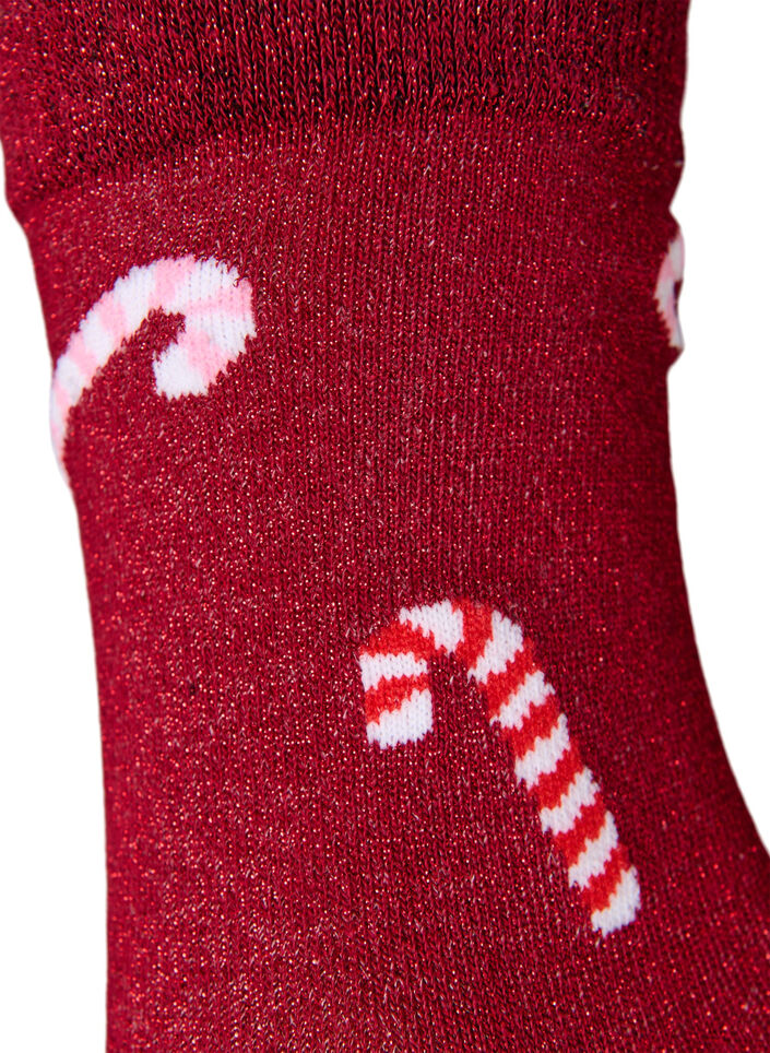 Lot de 2 paires de chaussettes de Noël, Rouge, Packshot image number 4