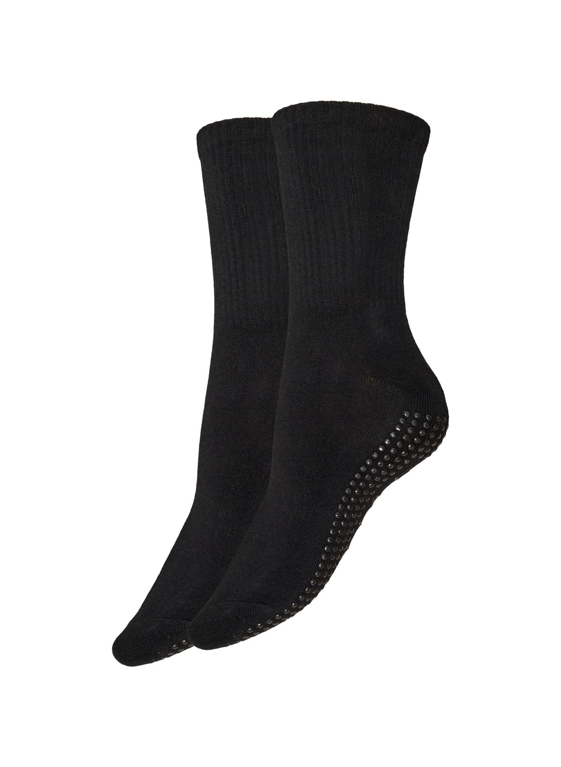 Lot de 2 paires de chaussettes pour reformer avec grips antid&eacute;rapants