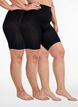 Lot de 2 shortys push-up 60 deniers avec effet sculptant, Noir, Packshot image number 0