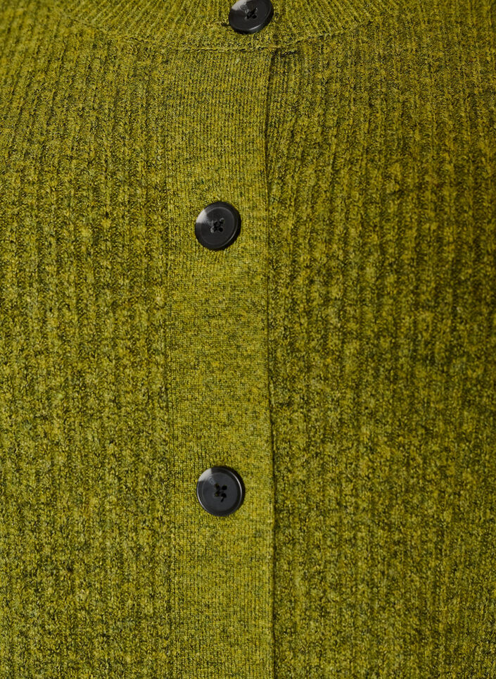 Cardigan en tricot c&ocirc;tel&eacute; avec boutons, Vert clair, Packshot image number 2