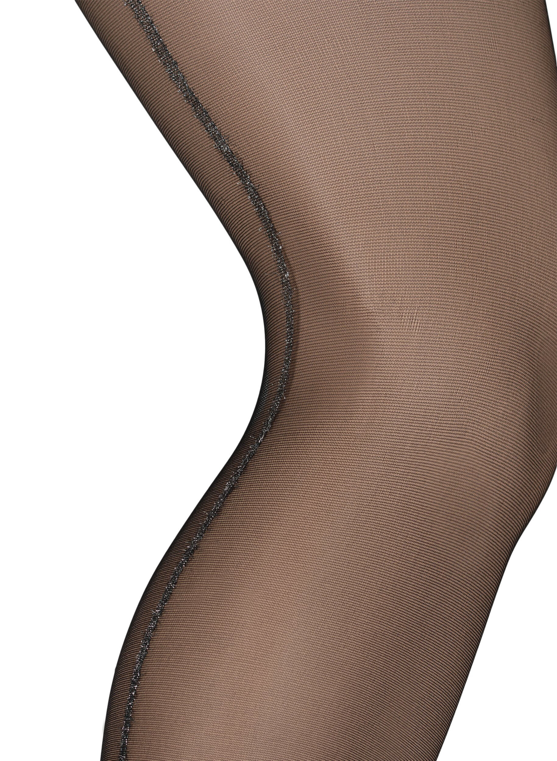 Zizzi  Collants 20 deniers avec couture arri&egrave;re en lurex, Black, Packshot image number 1