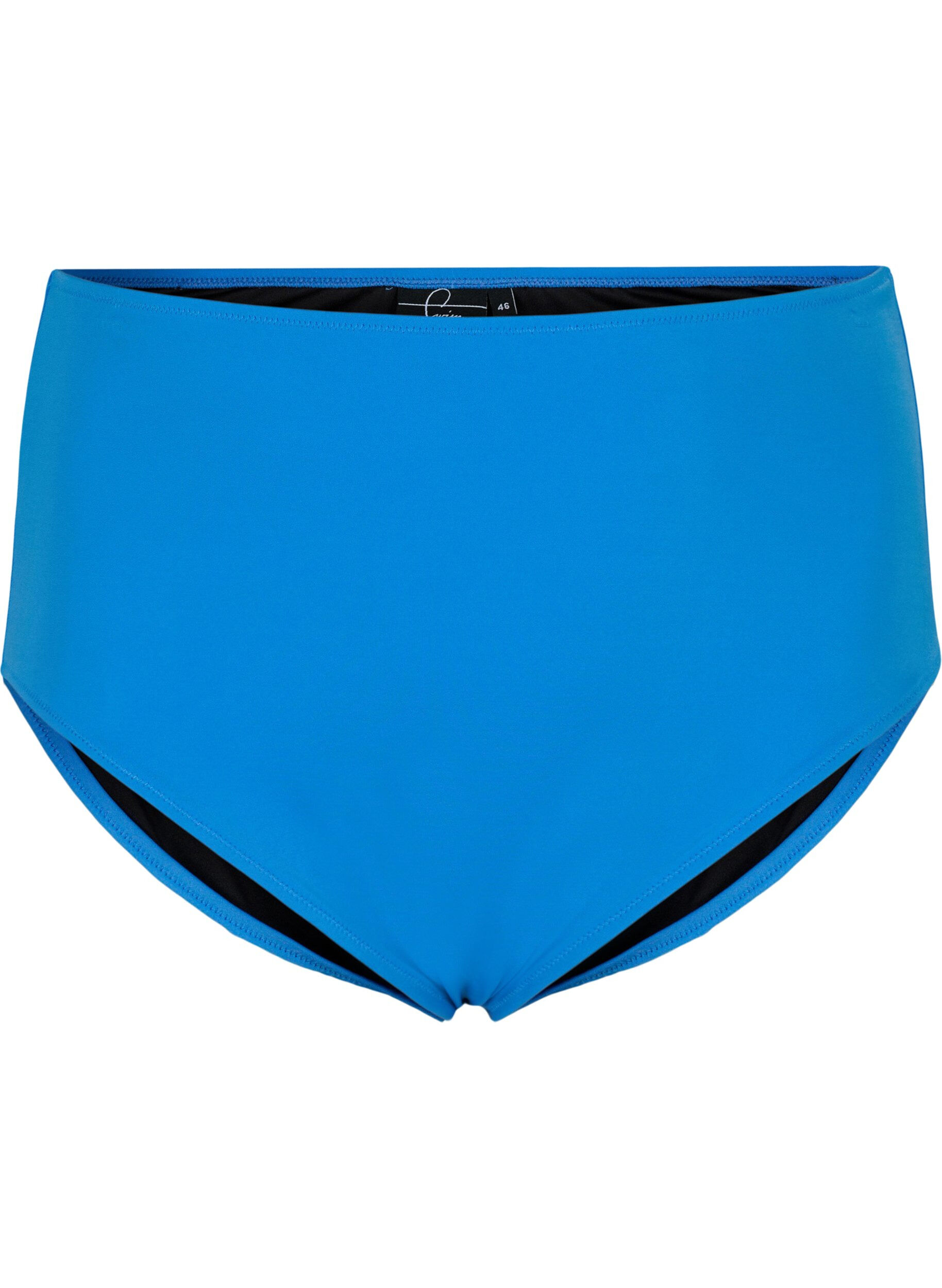 Zizzi Bas de bikinis &agrave; taille haute, Bleu, Packshot image number 0