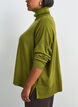 Pull &agrave; col roul&eacute; &agrave; coupe ample, Vert, Model image number 4