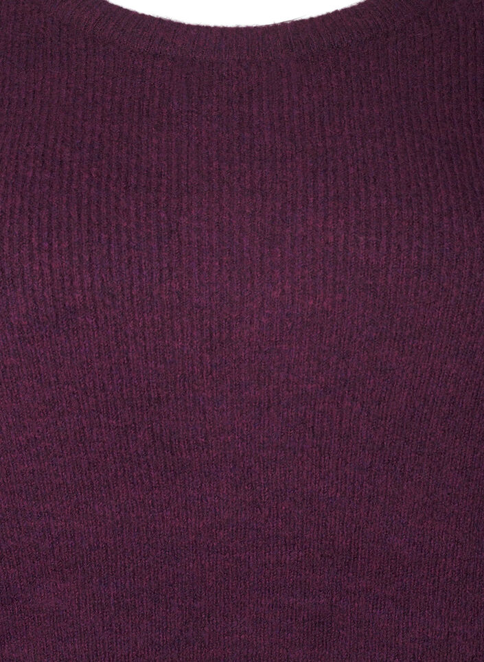 Pull mélangé à col rond, Potent Purple Mel., Packshot image number 2