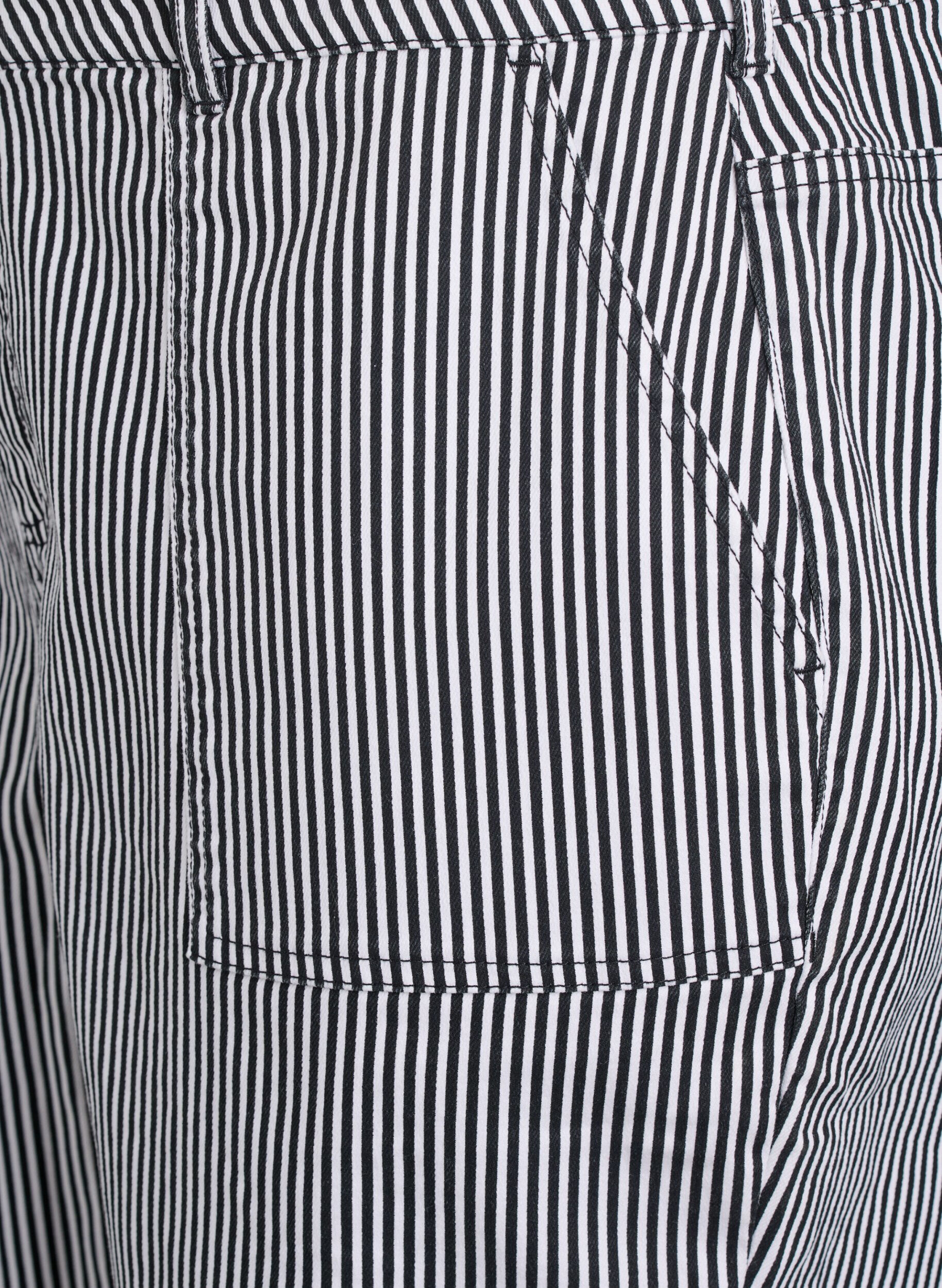 Zizzi Bermuda ray&eacute; &agrave; taille haute, Noir, Packshot image number 2