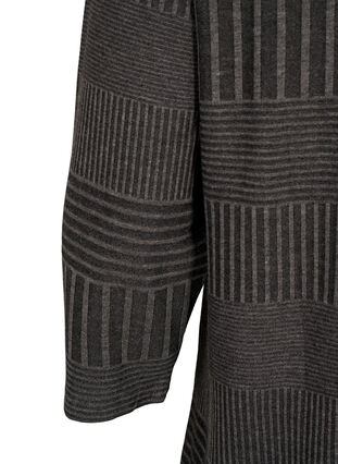 Blouse avec manches 3/4 et motif rayé, Dark Grey Melange, Packshot image number 3