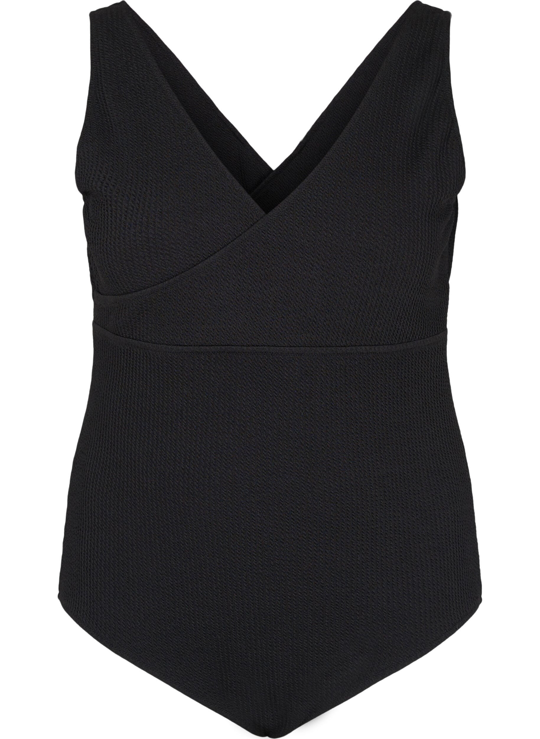 Zizzi Maillot de bain avec effet enveloppant, Black, Packshot image number 0