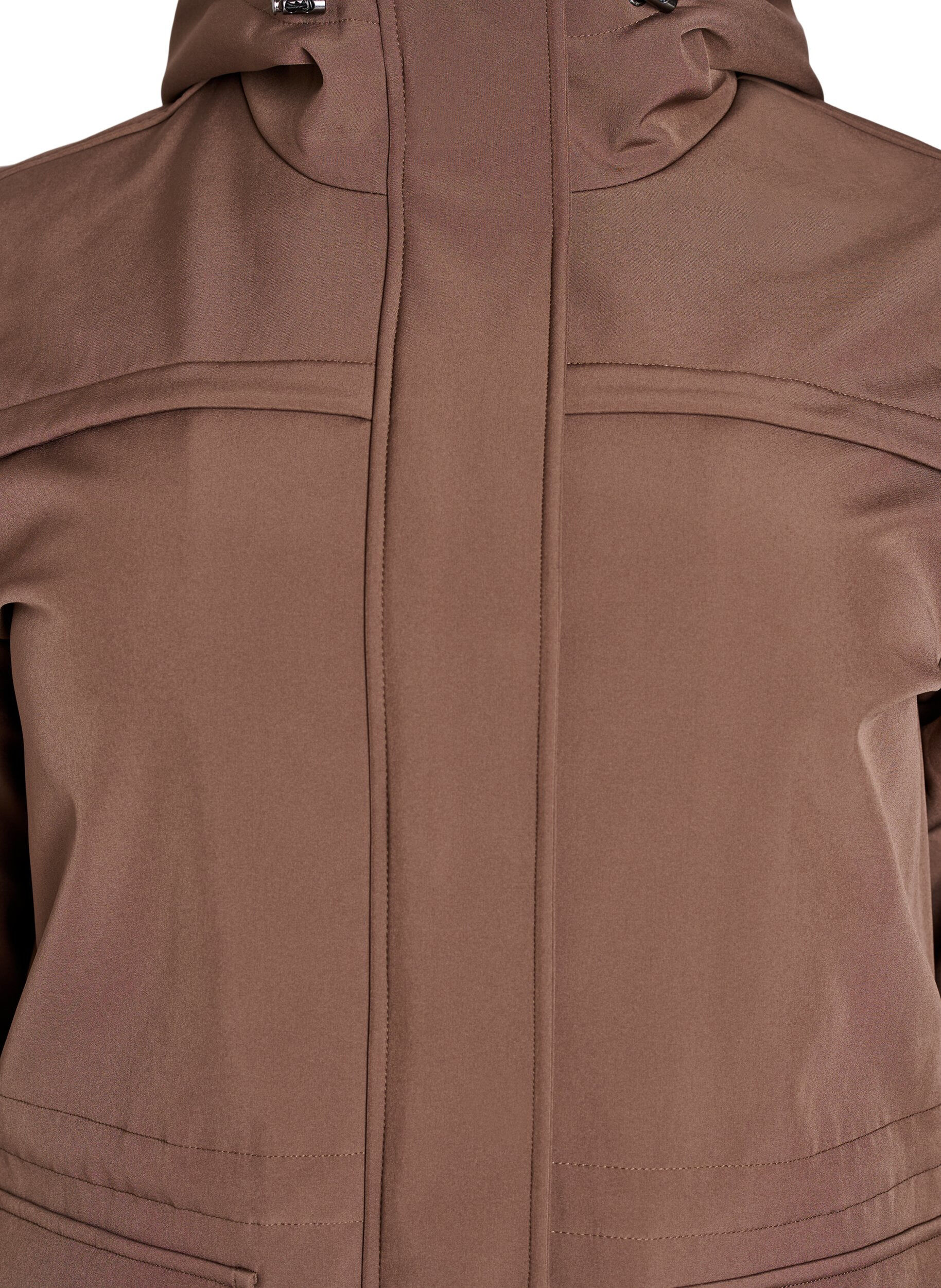 Zizzi Veste softshell r&eacute;sistante &agrave; l'eau avec doublure matelass&eacute;e, Marron, Packshot image number 2