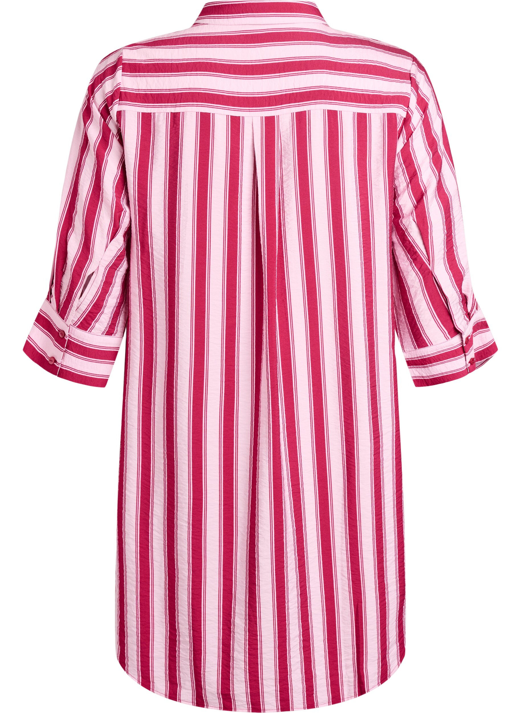 Zizzi Robe courte avec col et poche poitrine, Rose, Packshot image number 1