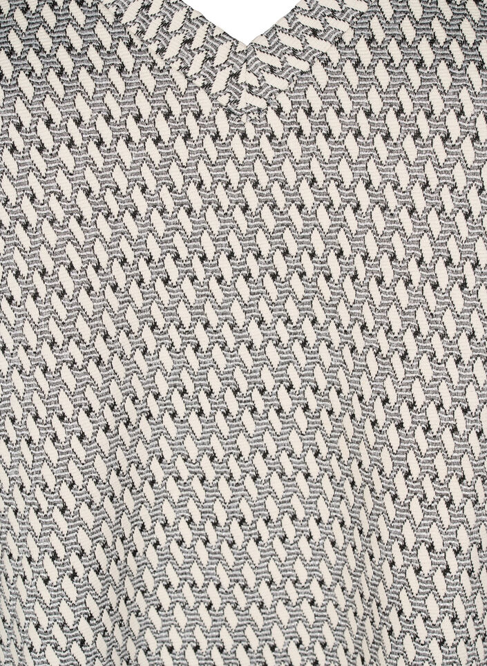 Chemisier avec texture à motif et fil scintillant, Gris, Packshot image number 2