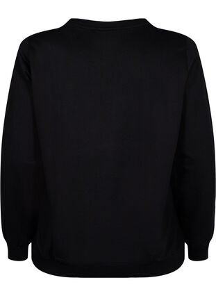 Sweatshirt avec texte, Black W. Reset, Packshot image number 1