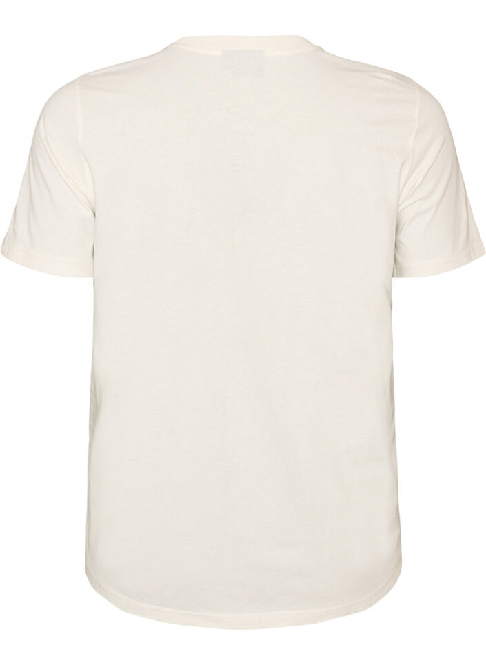 T-shirt en coton avec imprim&eacute;, Blanc, Packshot image number 1