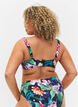 Soutien-gorge de bikini avec drapage et lanière, Flower Print, Model image number 1