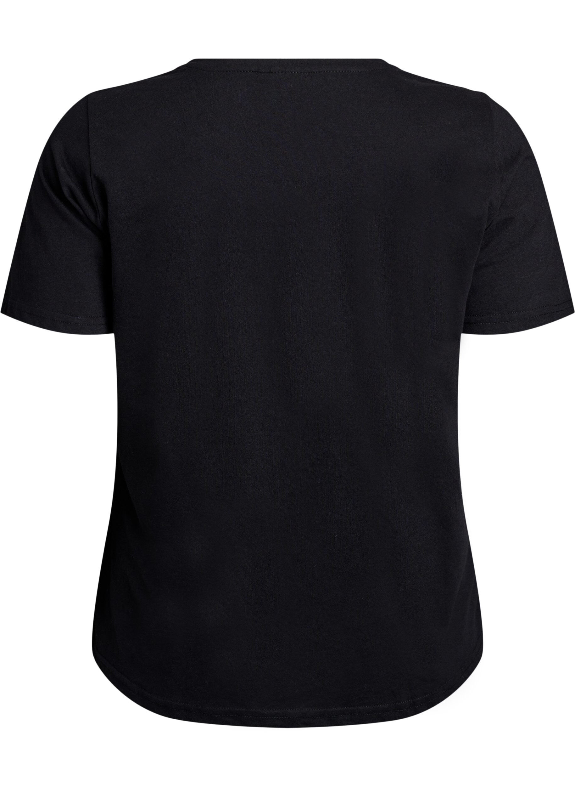 Zizzi FLASH - T-shirt imprim&eacute;, Noir, Packshot image number 1