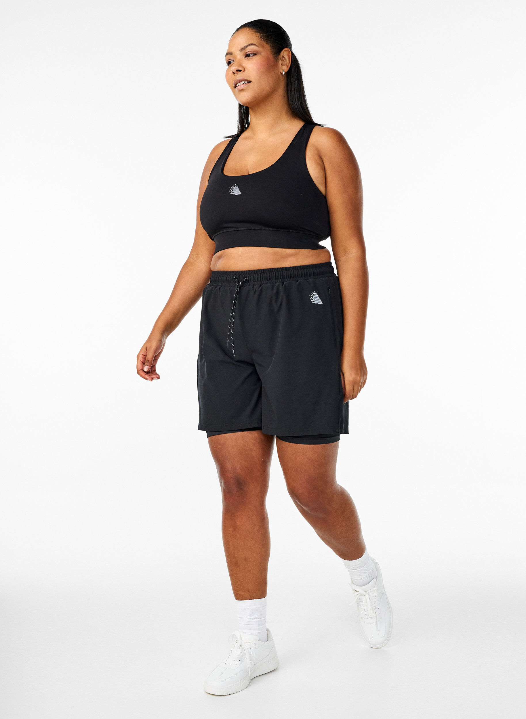 Zizzi Soutien-gorge de sport &agrave; dos nageur, Noir, Model image number 1