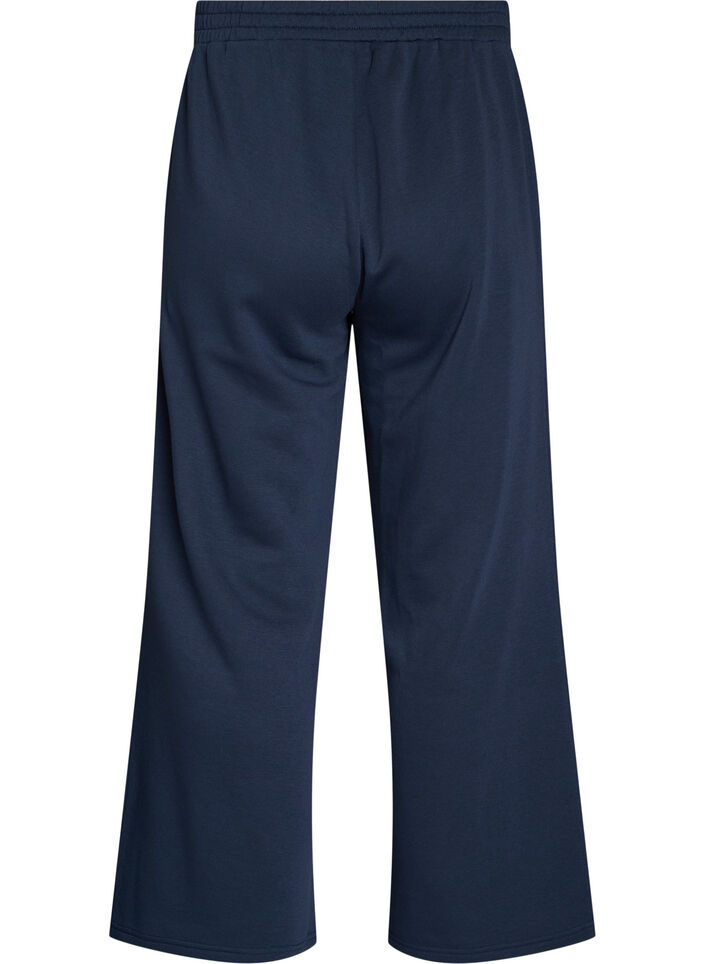 Pantalon de jogging taille haute avec coupe ample, Bleu, Packshot image number 1