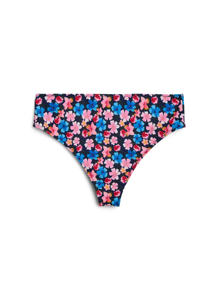 Culotte de bikini br&eacute;silienne &agrave; imprim&eacute; floral, Rose poudr&eacute;e, Packshot image number 0