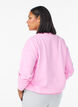 Sweatshirt avec imprimé texte, Rose, Model image number 2
