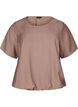 Blouse à manches courtes avec ourlet élastique, Marron, Packshot image number 0
