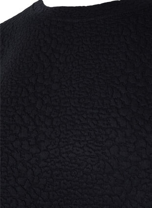 Blouse unie texturée, Black, Packshot image number 2