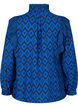 Chemise blouse en viscose avec des détails froncés, True blue w. Black, Packshot image number 1