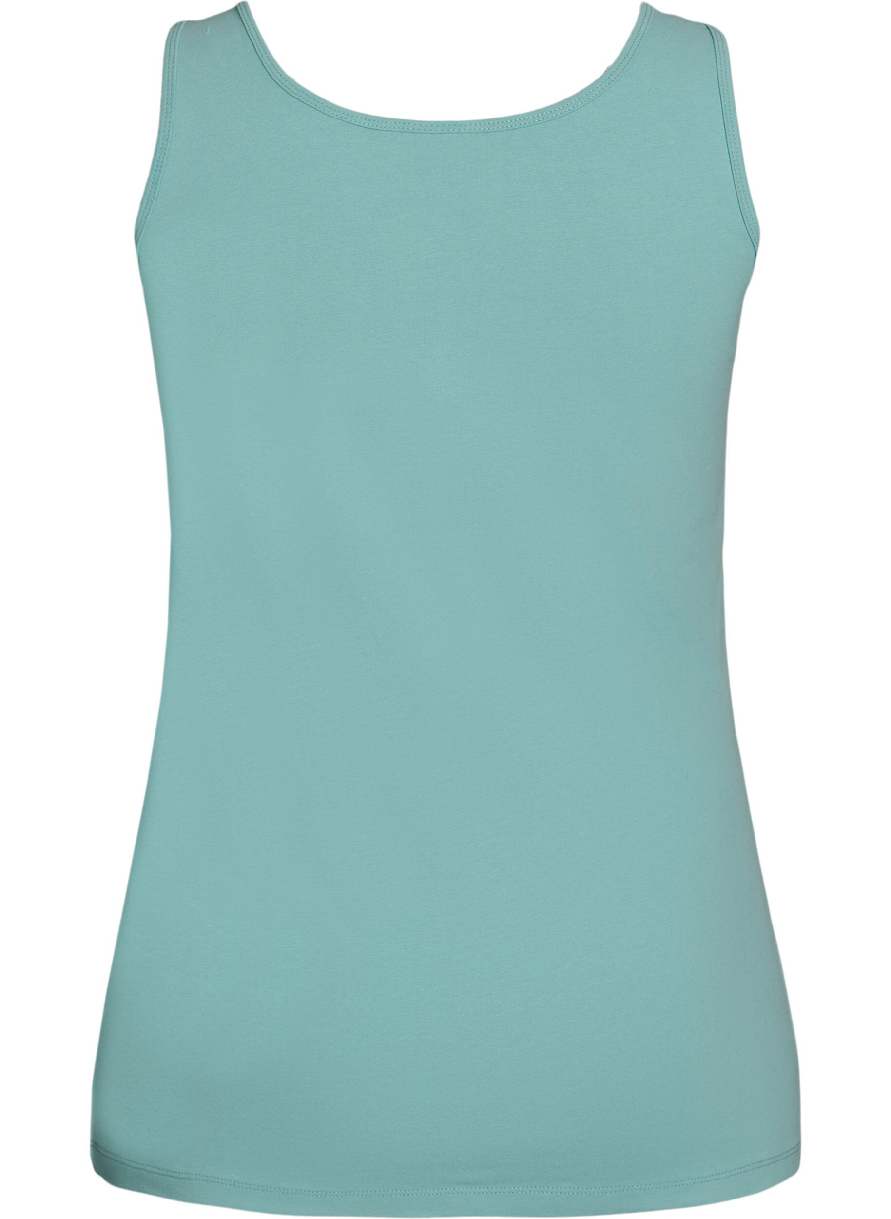 ZizziHaut basic uni en coton, Vert, Packshot image number 1