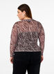Haut en maille avec imprim&eacute; z&egrave;bre, Noir, Model image number 2
